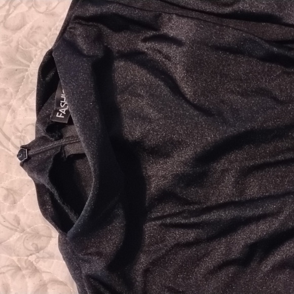 Fashion Nova Woman's High Neck With Front Slit Black Jumpsuit, Size: S, NWT - Picture 14 of 15